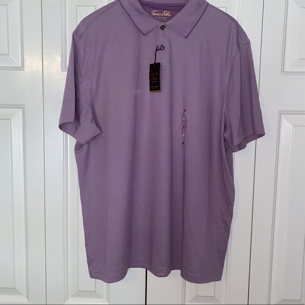 Deep Lavender men's golf polo shirt.